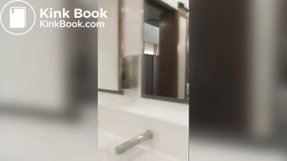 Melissa has diarrhea in a public toilet