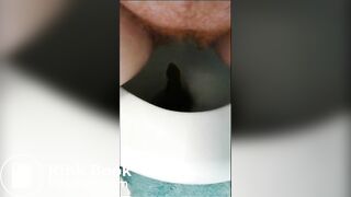 Amy has diarrhea in toilet - video 2