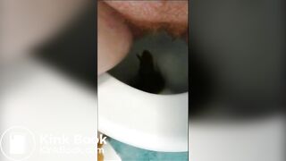 Amy has diarrhea in toilet - video 2