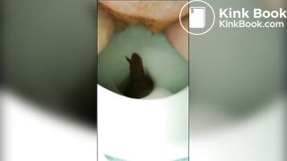 Amy has diarrhea in toilet - video 2