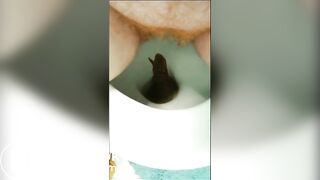 Amy has diarrhea in toilet - video 2