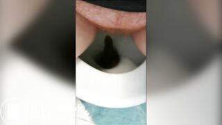 Amy has diarrhea in toilet - video 2