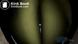 A alien-like girl take a shit on you