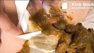 Cute girl shits her pants while getting a massage