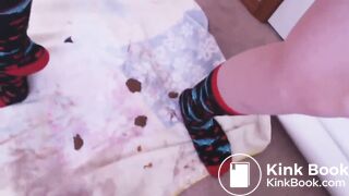 Girl huge messy panty poop