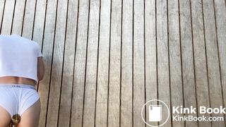 Cute girl shit and eat