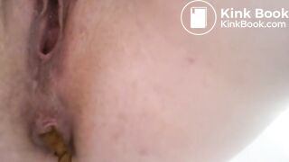 amazing girl shits wants daddy to eat her shit