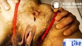 Crotchless panties scat play