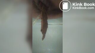 Young girl taking a shit