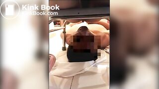 Chinese slave sucking asshole and eat shit from woman's ass