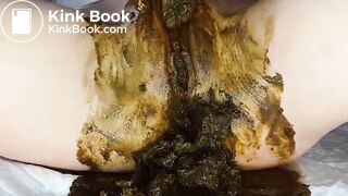 AC Fills her pussy with shit, Cleaning and Dirty Pantys