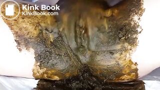 AC Fills her pussy with shit, Cleaning and Dirty Pantys