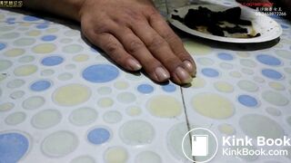 Chinese scat - Chinese wife forcing her husband to eat shit!