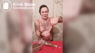 More Dirty Scat Whore: Watch me Filling My Shit Condomes pt1/3