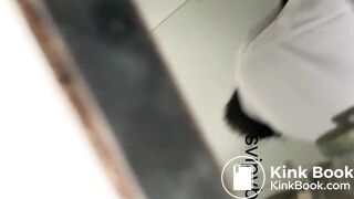 Chinese girl poop in toilet 3