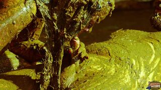 Scat couple fucks in cow shit on farm - trailer