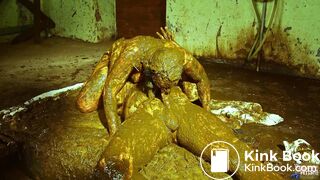 Scat couple fucks in cow shit on farm - trailer