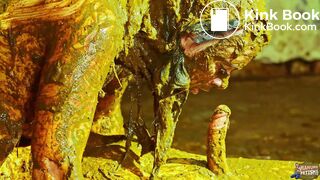 Scat couple fucks in cow shit on farm - trailer