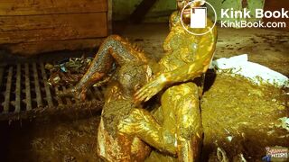 Scat couple fucks in cow shit on farm - trailer