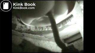 Village girl pooping healthy sausages in an outhouse toilet