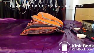 girl smears shit over her face