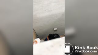 Thai womam pooping in toilet