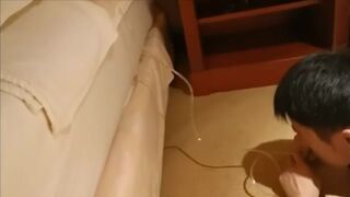 sexy asian girl shitting in lucky guy.