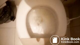 Girl in public toilet