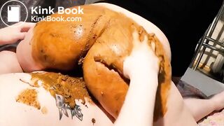 A woman shit on her BF dick