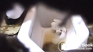 Girl has diarrhea in squat public toilet - video 8