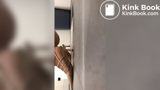 Chinese beautiful woman poop in public toilet