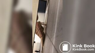 Chinese beautiful woman poop in public toilet