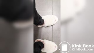 Silent plops in the big stall