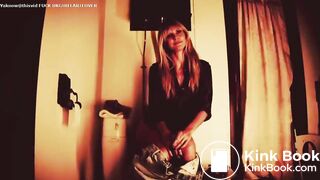 Hot model toilet pooping and farting scene