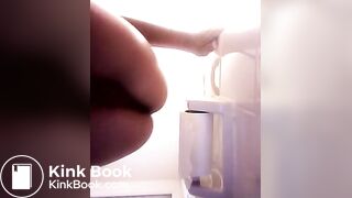 Girl pooping on toilet self shot 15