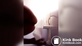 Girl pooping on toilet self shot 15