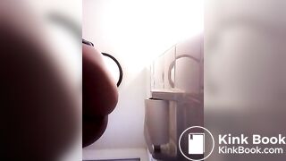 Girl pooping on toilet self shot 15