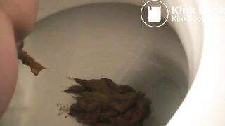 Girl pooping on toilet self shot 14