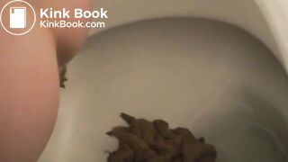 Girl pooping on toilet self shot 14
