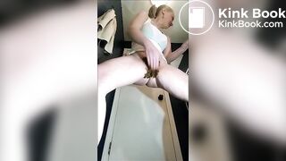 Hot girl pussy and ass shit smear