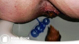 Moaning while pooping hard