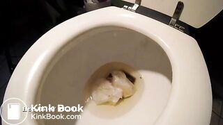 Girl pooping on toilet bowlcam 3