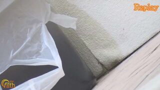 Girl has a diarrhea accident in a squat public toilet - video 2