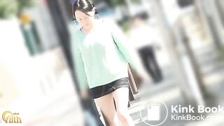 Girl has a diarrhea accident in a squat public toilet - video 2