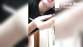 Hot girl shits then tastes her sweet shit