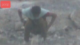 Desi poop outdoor