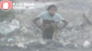 Desi poop outdoor