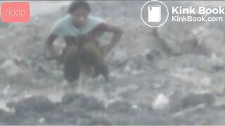Desi poop outdoor