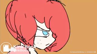 anime red haired girl plomps