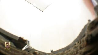 Asian girl poops in squat toilet 75